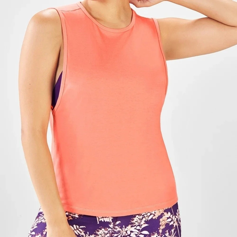 Fabletics Nicola Tank, Color Fiery Orange Size XS